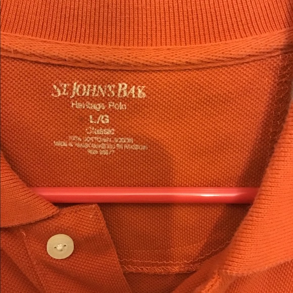 Orange/white/navy golf shirt - Picture 2 of 2